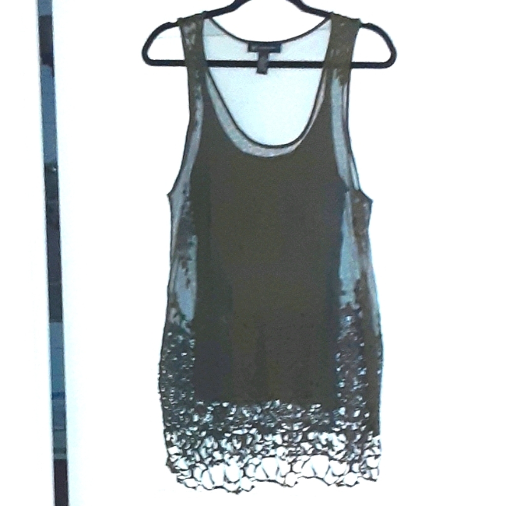 NWOT INC INTERNATIONAL CONCEPTS SHEER & LACE TOP
